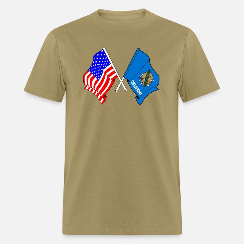 Flag USA and Oklahoma State Crossed