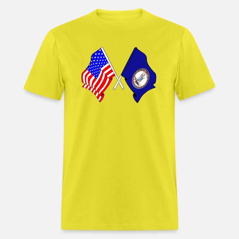 Flag USA and Virginia State Crossed