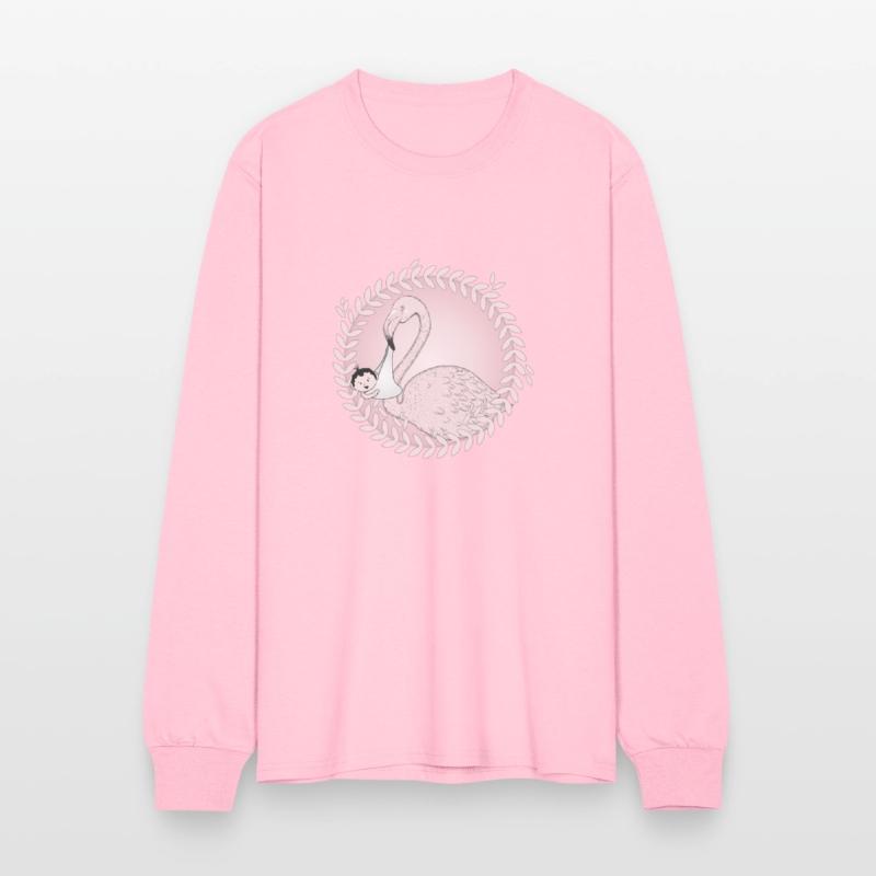 Flamingo brings the baby instead of the stork