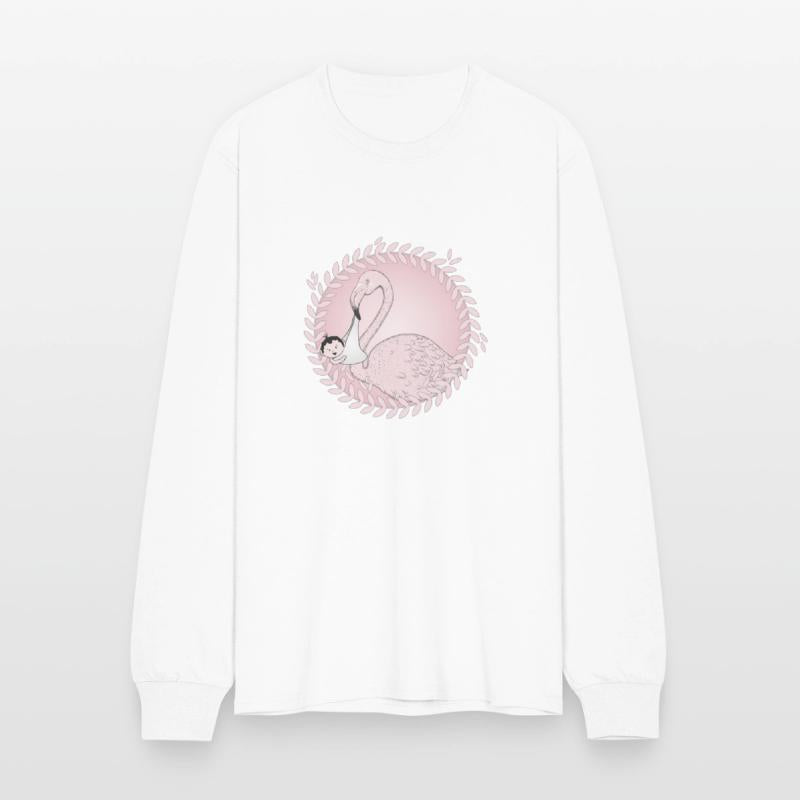 Flamingo brings the baby instead of the stork