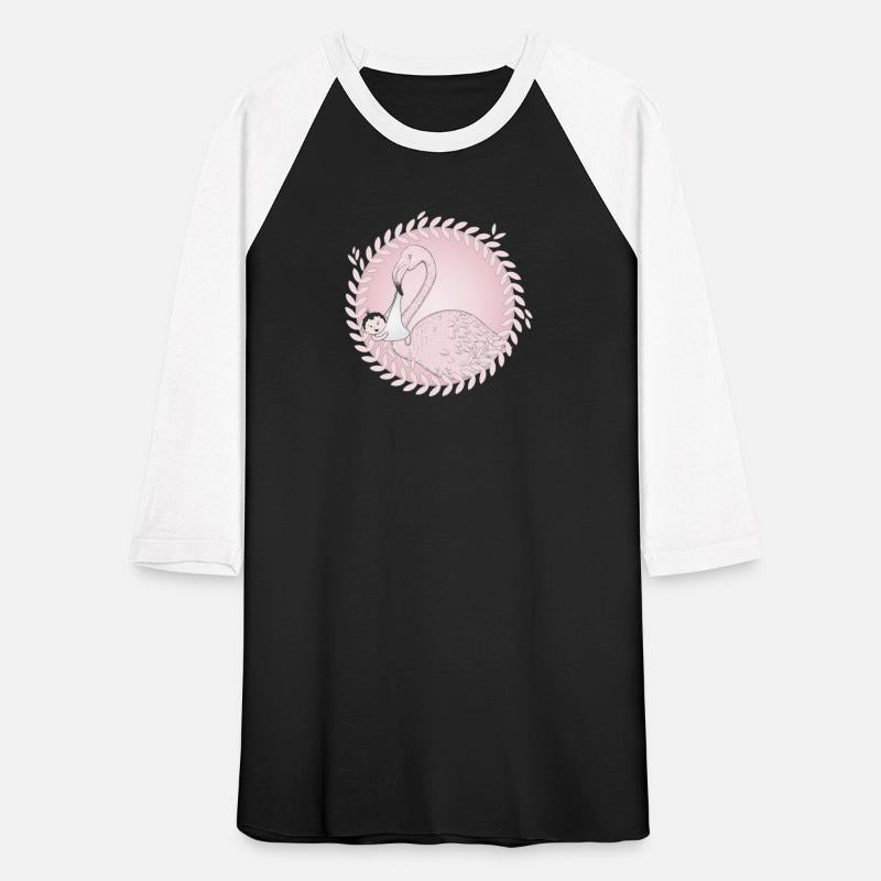 Flamingo brings the baby instead of the stork