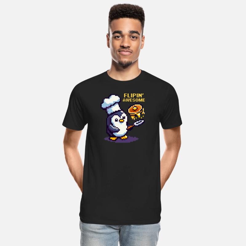 Flippin' Awesome Chef Penguin 8-Bit Culinary