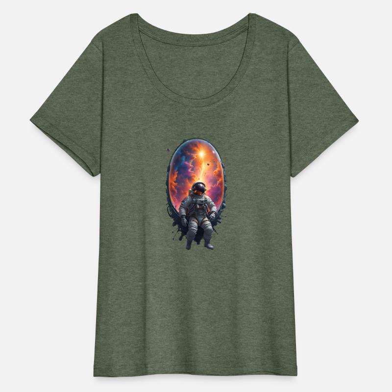 Floating Astronaut in Mesmerizing Sci-fi Fantasy