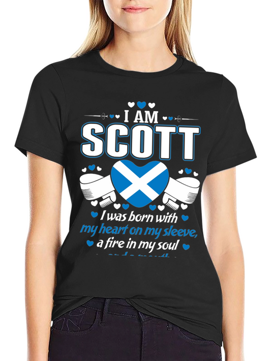 I Am Scott Scotland Heart T-Shirt