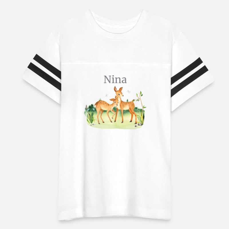 Forest Animal Deer Flowers Name Nina
