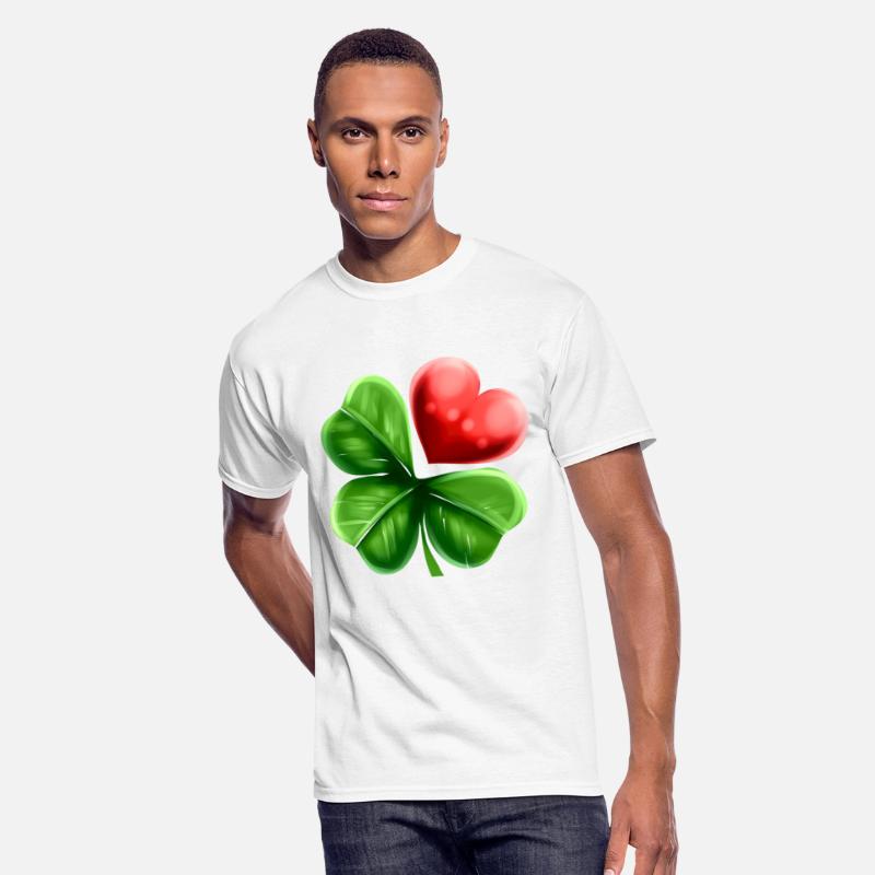Four Leaf Clover Shamrock With Heart For St