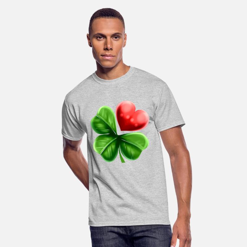 Four Leaf Clover Shamrock With Heart For St