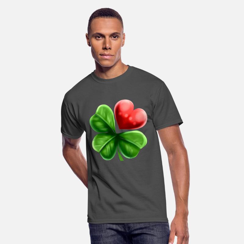 Four Leaf Clover Shamrock With Heart For St