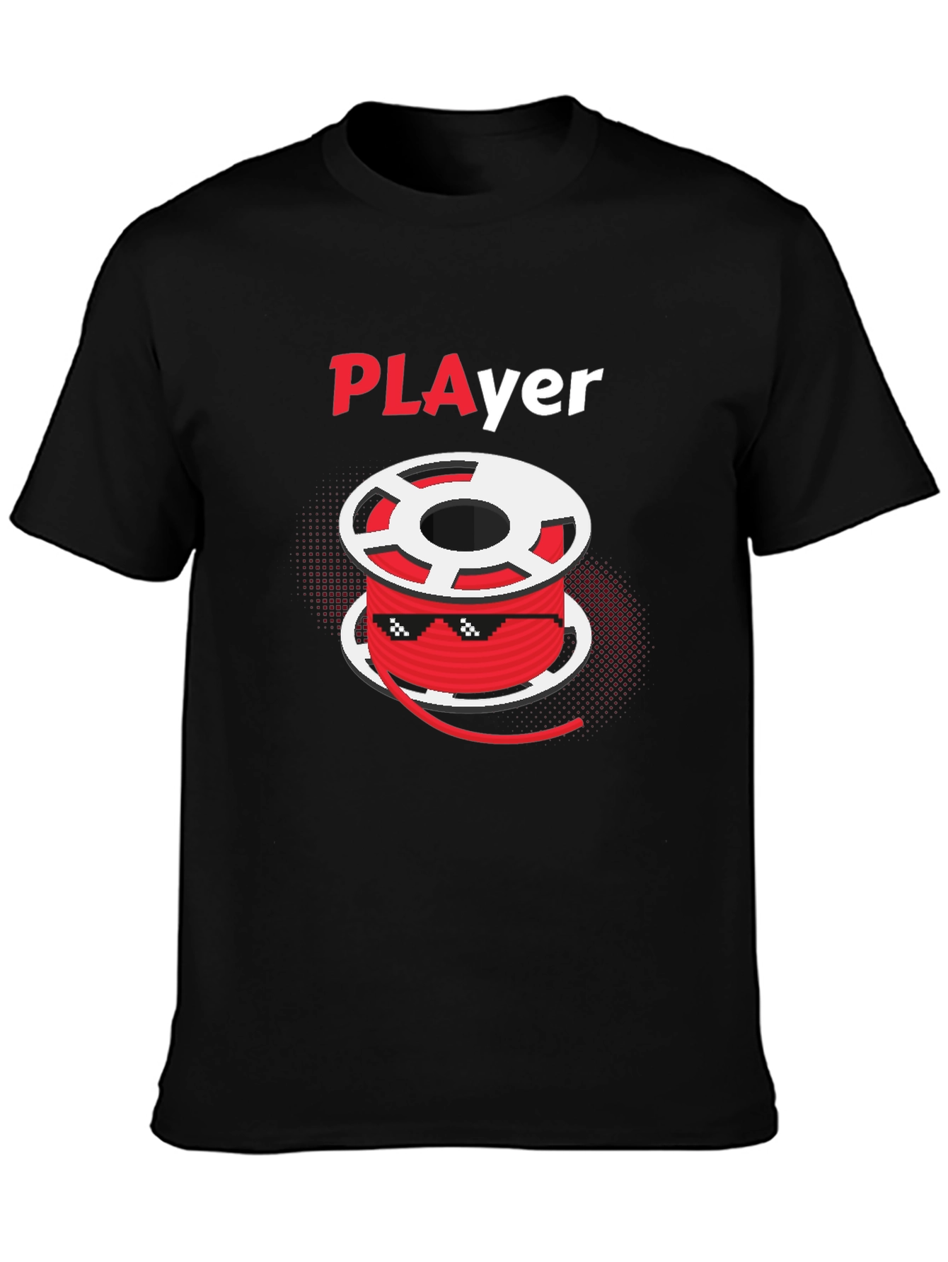 Cool Poker Player T-Shirt - Black Cotton Graphic Tee