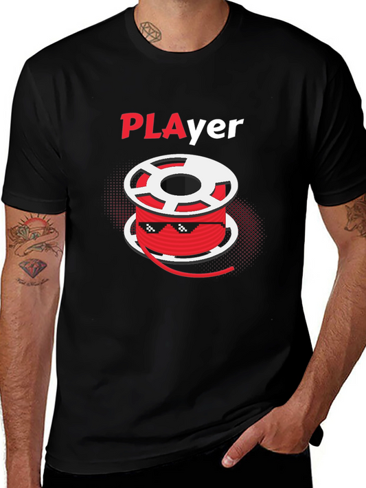 Cool Poker Player T-Shirt - Black Cotton Graphic Tee