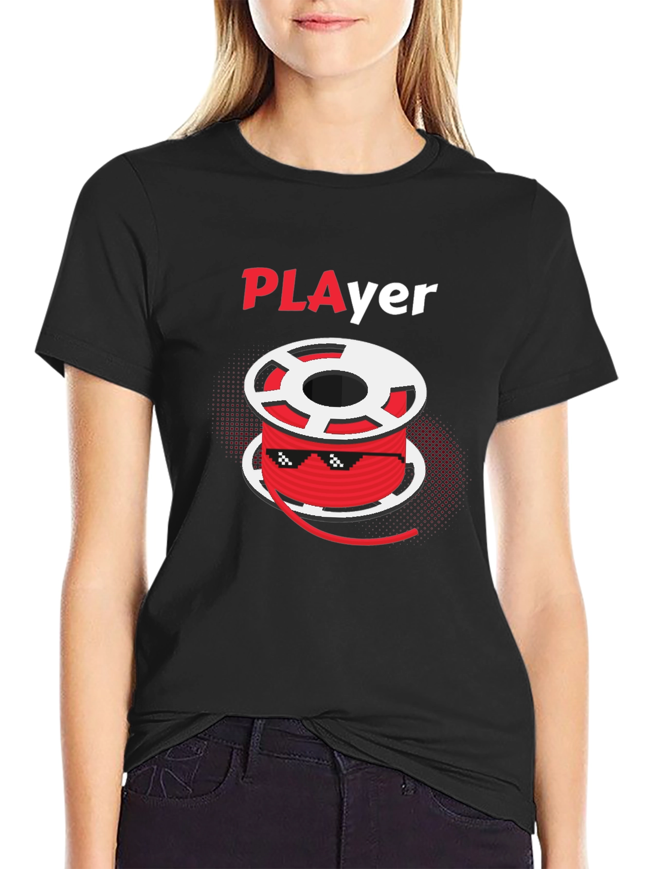 Cool Poker Player T-Shirt - Black Cotton Graphic Tee