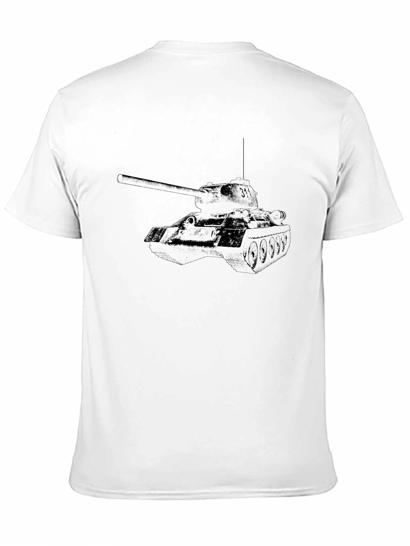 Tank Graphic Tee - Black Cotton T-Shirt