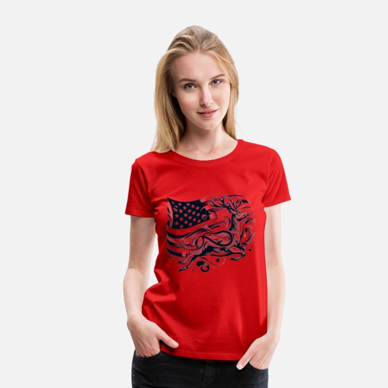 Freedom Stag: Majestic Deer with American Spirit