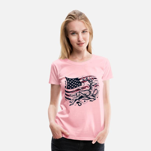 Freedom Stag: Majestic Deer with American Spirit