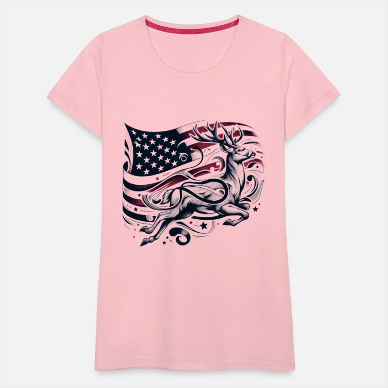 Freedom Stag: Majestic Deer with American Spirit