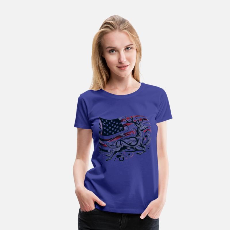 Freedom Stag: Majestic Deer with American Spirit