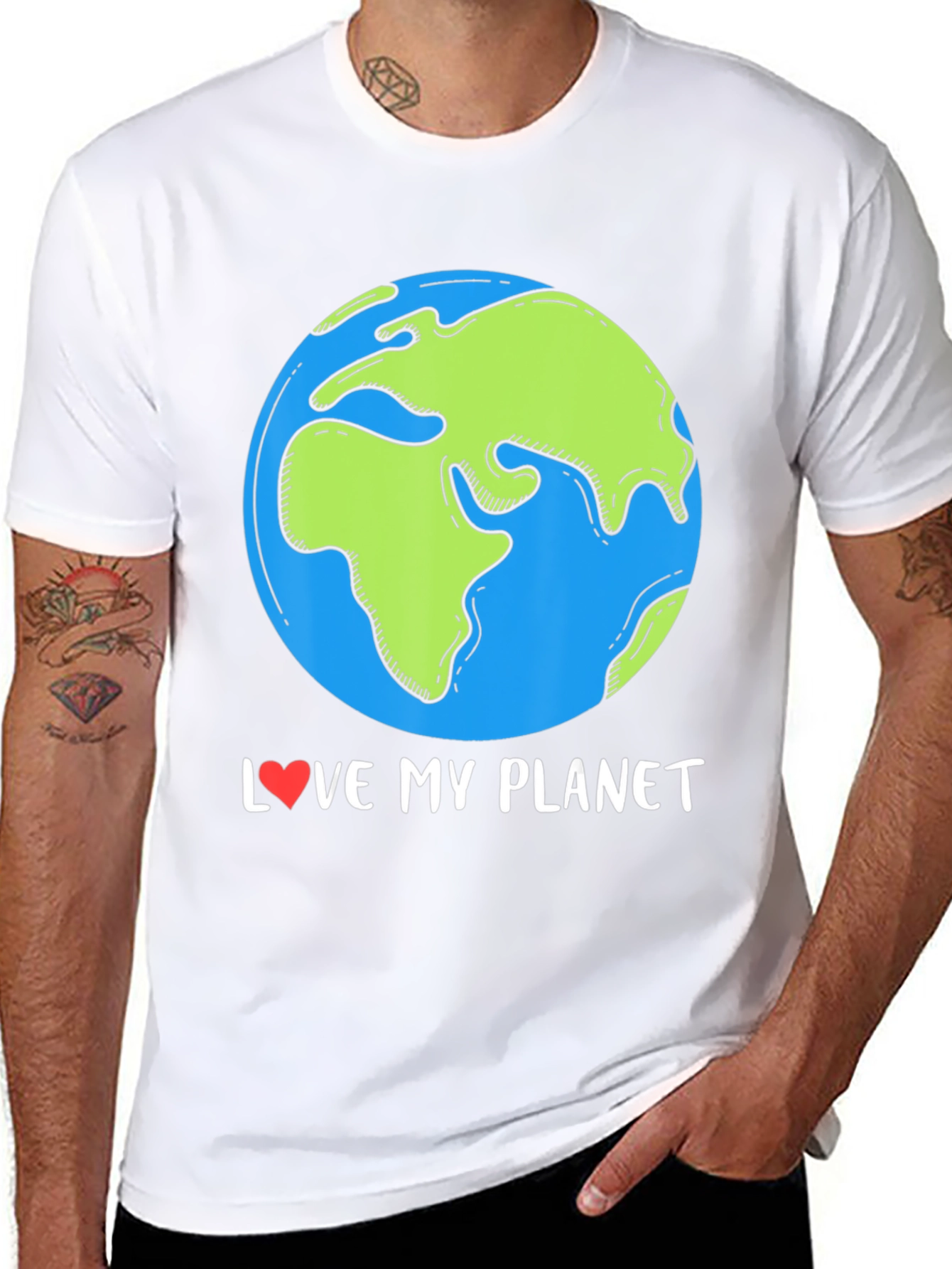 Love My Planet Earth T-Shirt - Environmental Awareness Tee