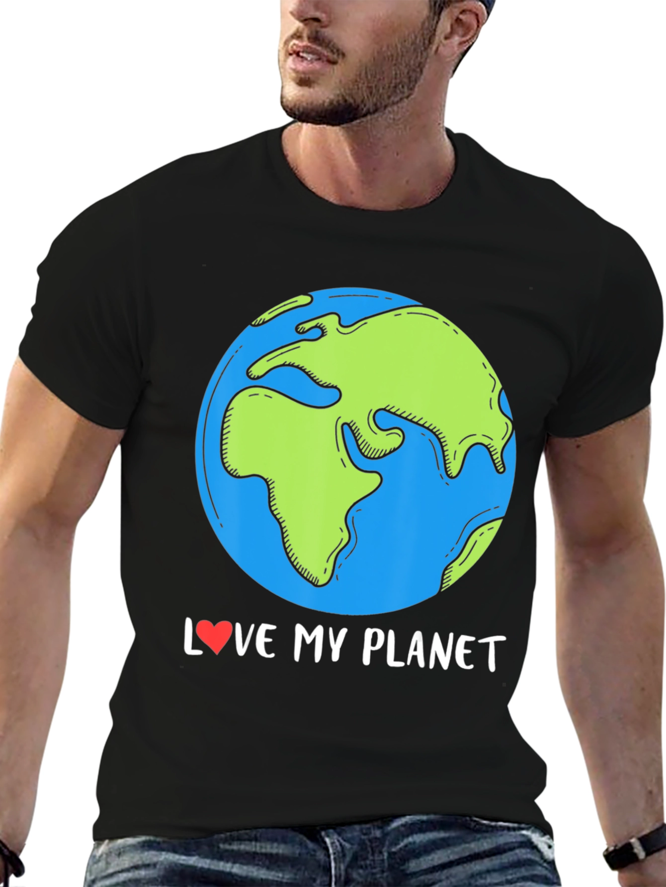 Love My Planet Earth T-Shirt - Environmental Awareness Tee