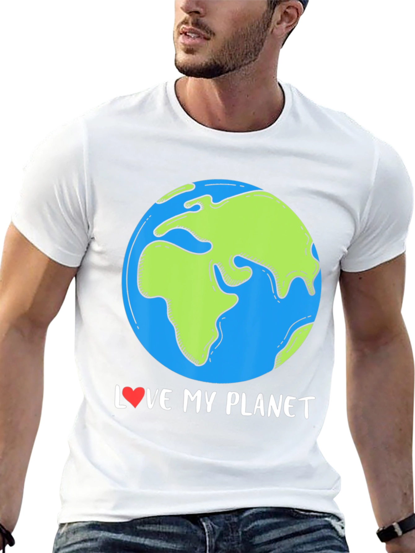Love My Planet Earth T-Shirt - Environmental Awareness Tee
