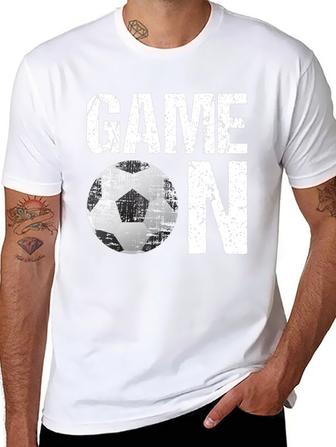 Game On Soccer T-Shirt - Distressed Graphic Tee