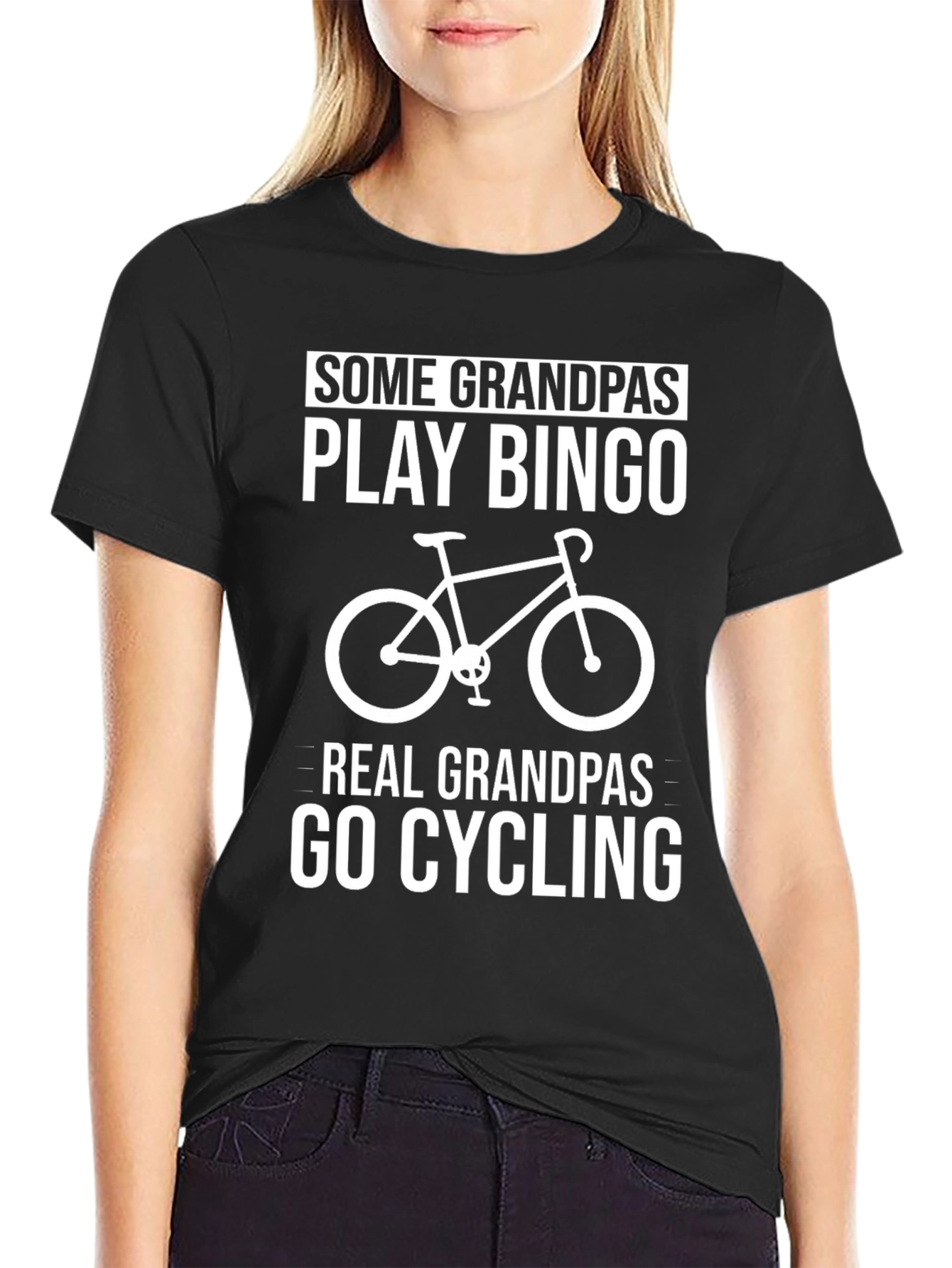 Grandpa Cycling T-Shirt - Play Bingo or Ride!