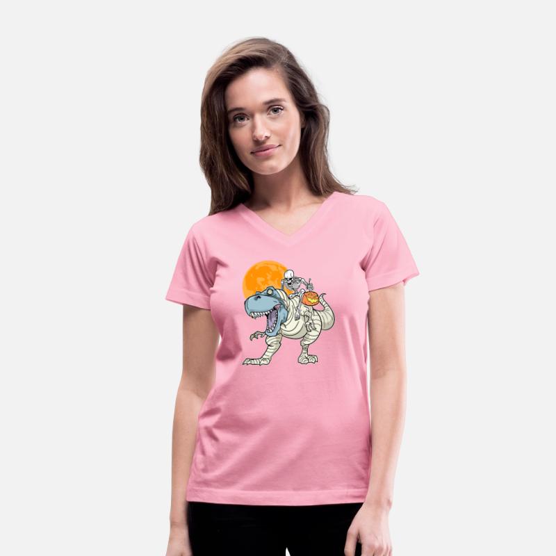 Fun Halloween Skeleton Riding Mummy T Rex