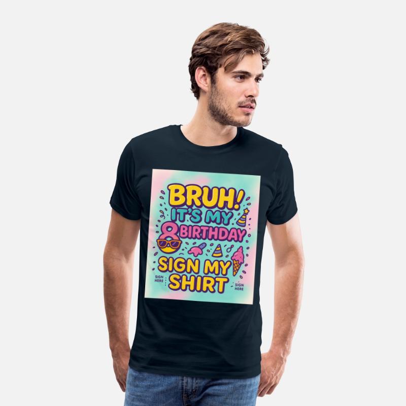 Funny 8th Birthday Shirt for Kids – "Bruh! It’s My
