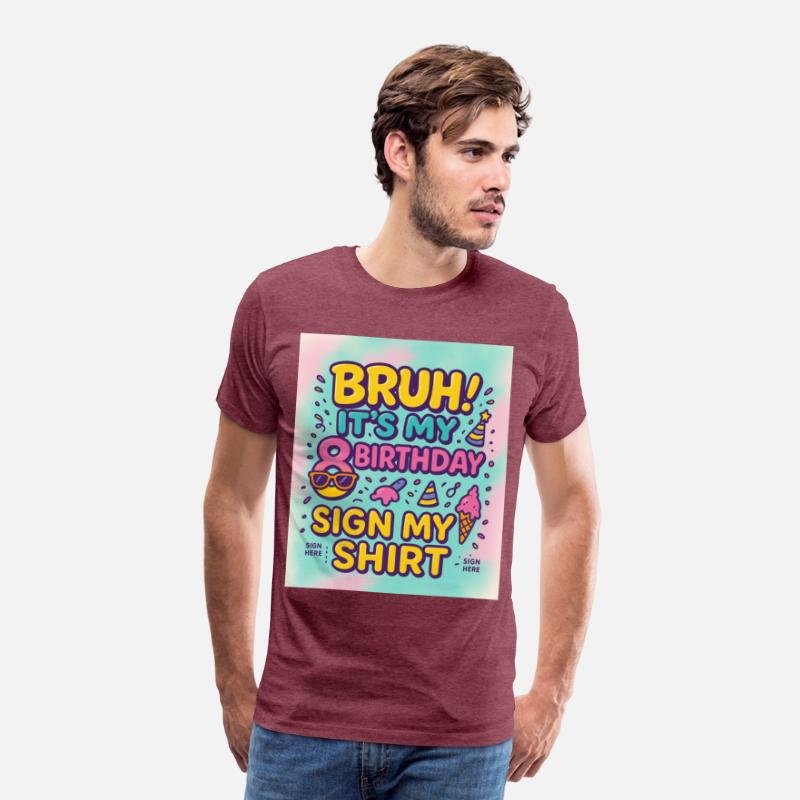 Funny 8th Birthday Shirt for Kids – "Bruh! It’s My