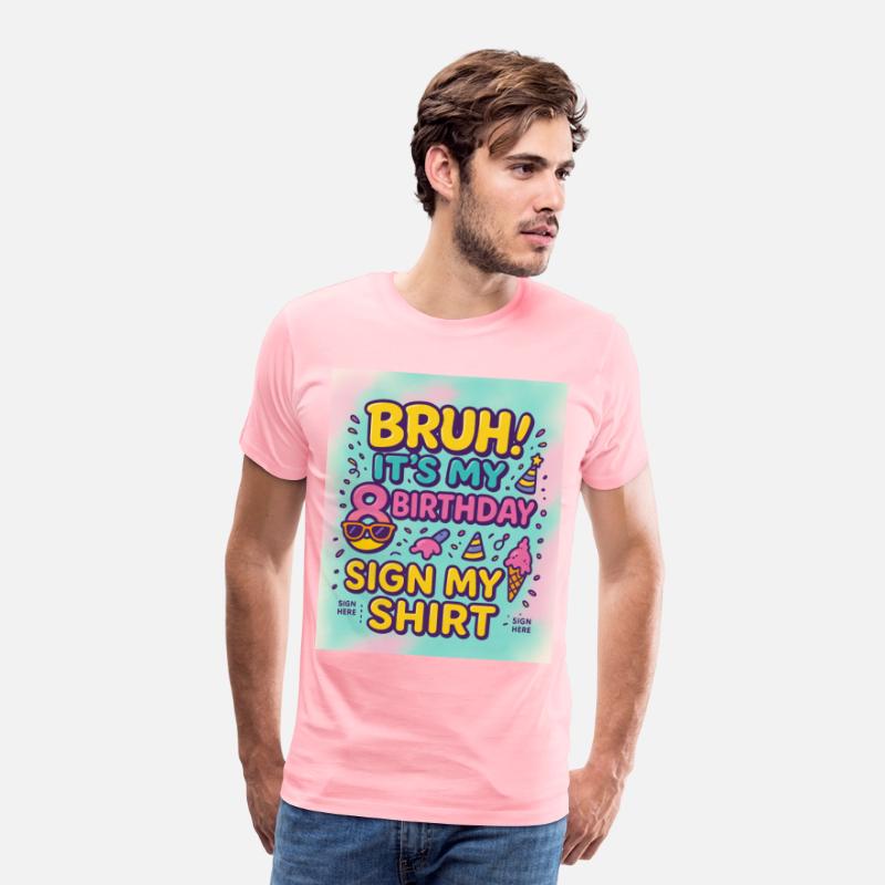 Funny 8th Birthday Shirt for Kids – "Bruh! It’s My