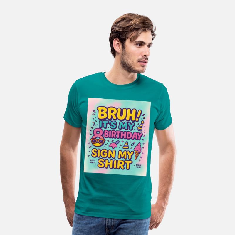 Funny 8th Birthday Shirt for Kids – "Bruh! It’s My