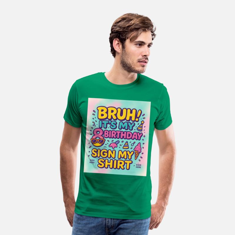 Funny 8th Birthday Shirt for Kids – "Bruh! It’s My