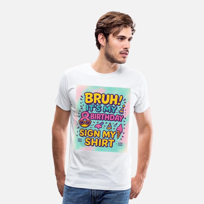 Funny 8th Birthday Shirt for Kids – "Bruh! It’s My