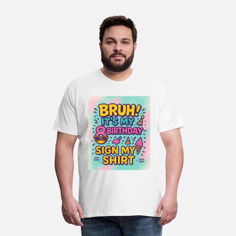 Funny 8th Birthday Shirt for Kids – "Bruh! It’s My