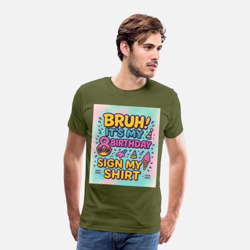 Funny 8th Birthday Shirt for Kids – "Bruh! It’s My