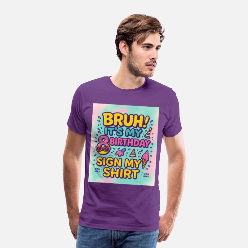 Funny 8th Birthday Shirt for Kids – "Bruh! It’s My