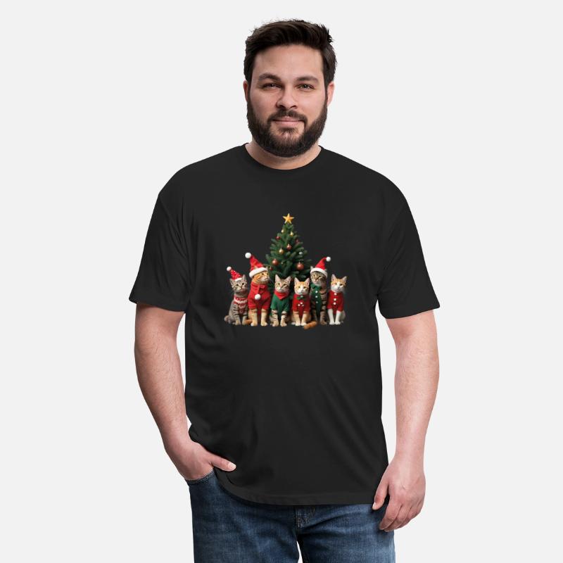 Funny cat Christmas Lights Cute Animal Holiday