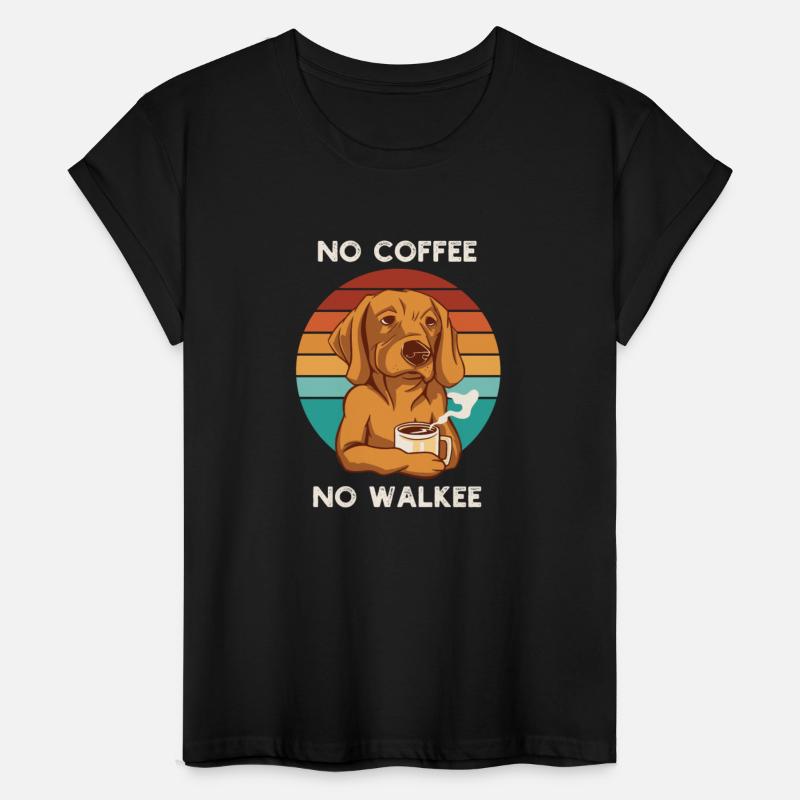 Funny Dog Drinking Coffee Lovers Dog Walker
