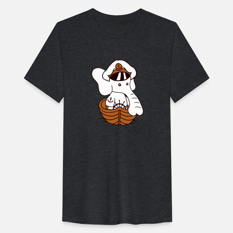 Funny Little Elephant Boat Captain Cute Sweet Fun