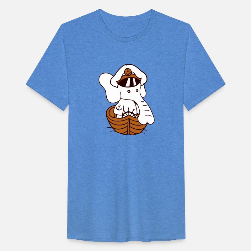 Funny Little Elephant Boat Captain Cute Sweet Fun