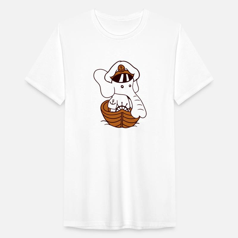 Funny Little Elephant Boat Captain Cute Sweet Fun