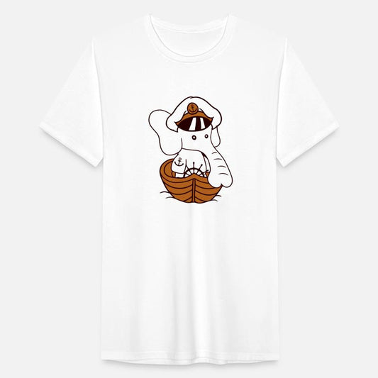Funny Little Elephant Boat Captain Cute Sweet Fun