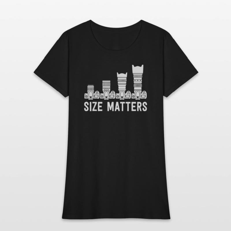 Funny Photography T Shirt Lens Size Matters