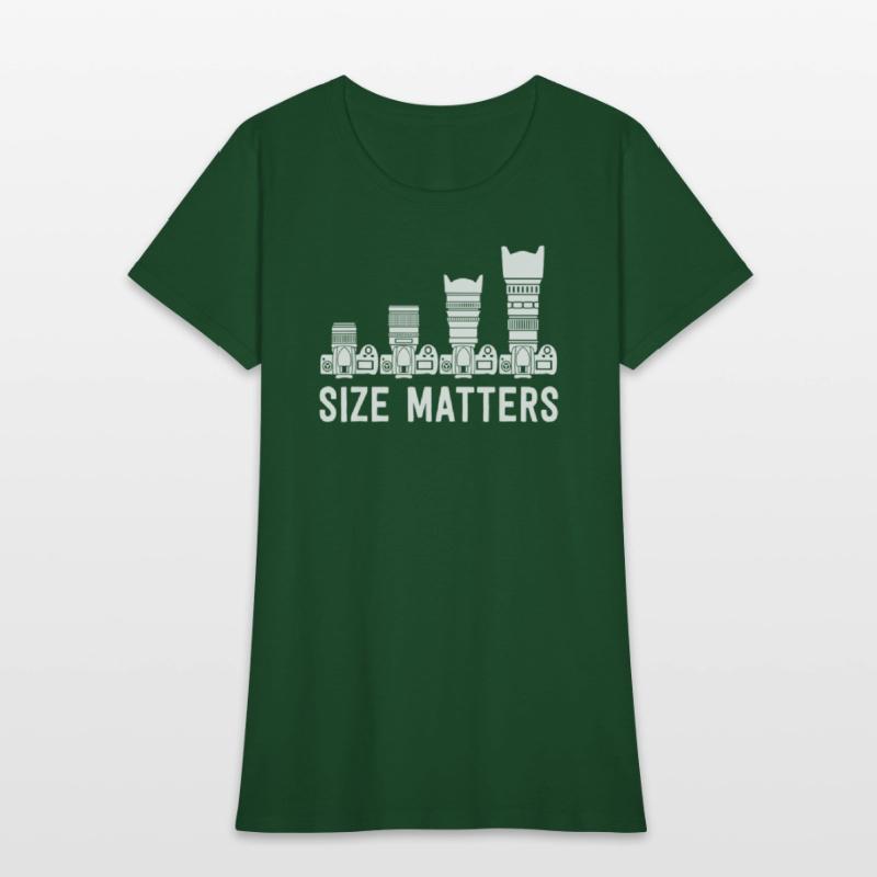 Funny Photography T Shirt Lens Size Matters