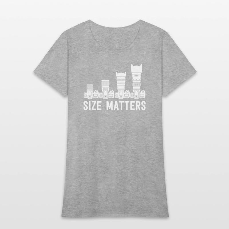 Funny Photography T Shirt Lens Size Matters