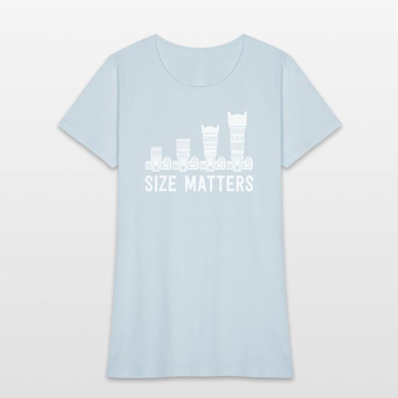Funny Photography T Shirt Lens Size Matters