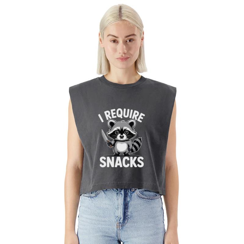 Funny Raccoon Quote I Require Snacks Cute Animal