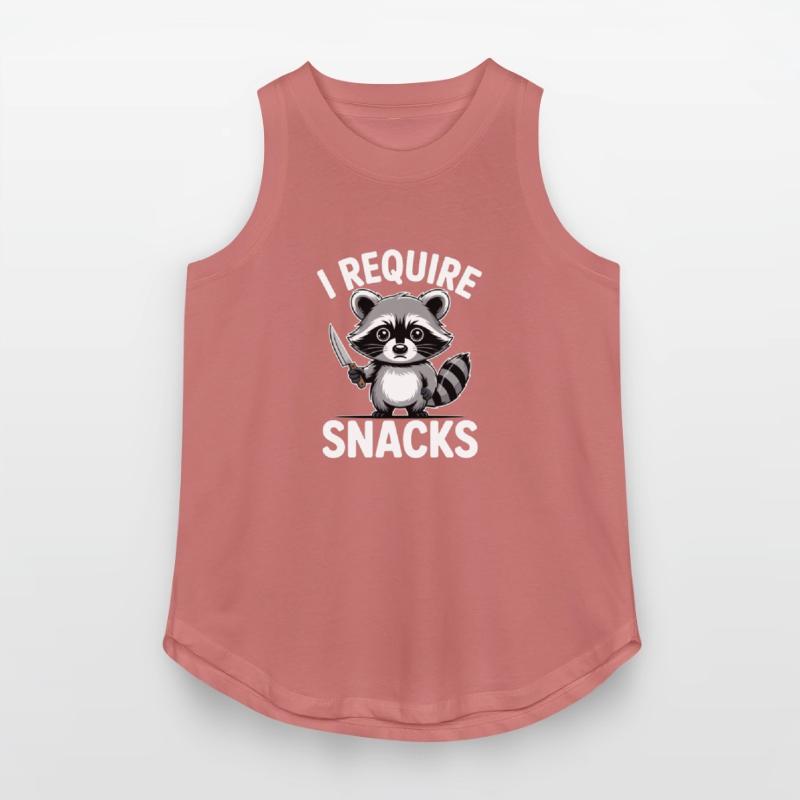 Funny Raccoon Quote I Require Snacks Cute Animal