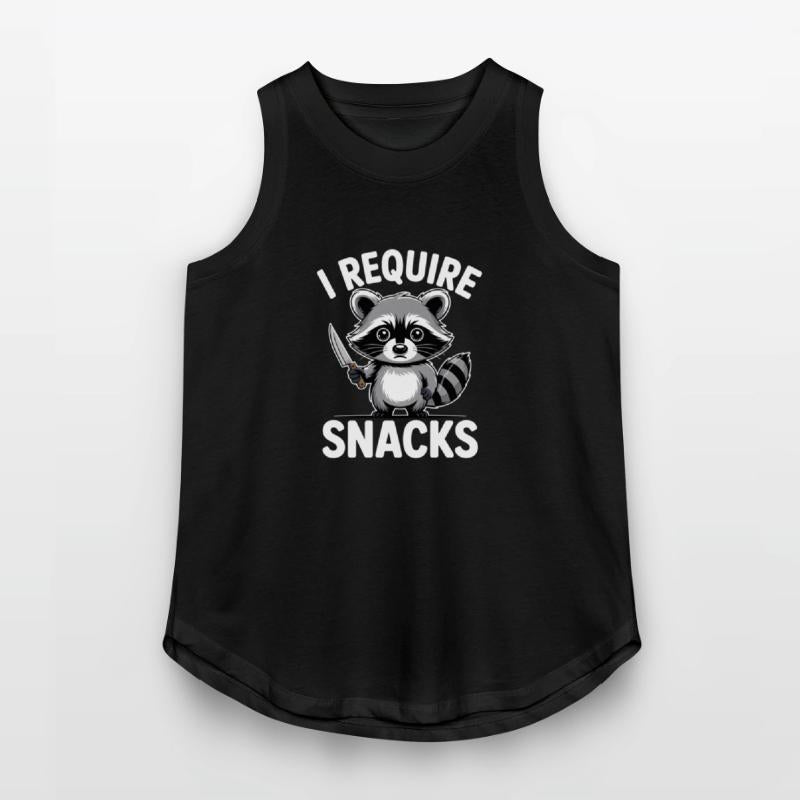 Funny Raccoon Quote I Require Snacks Cute Animal