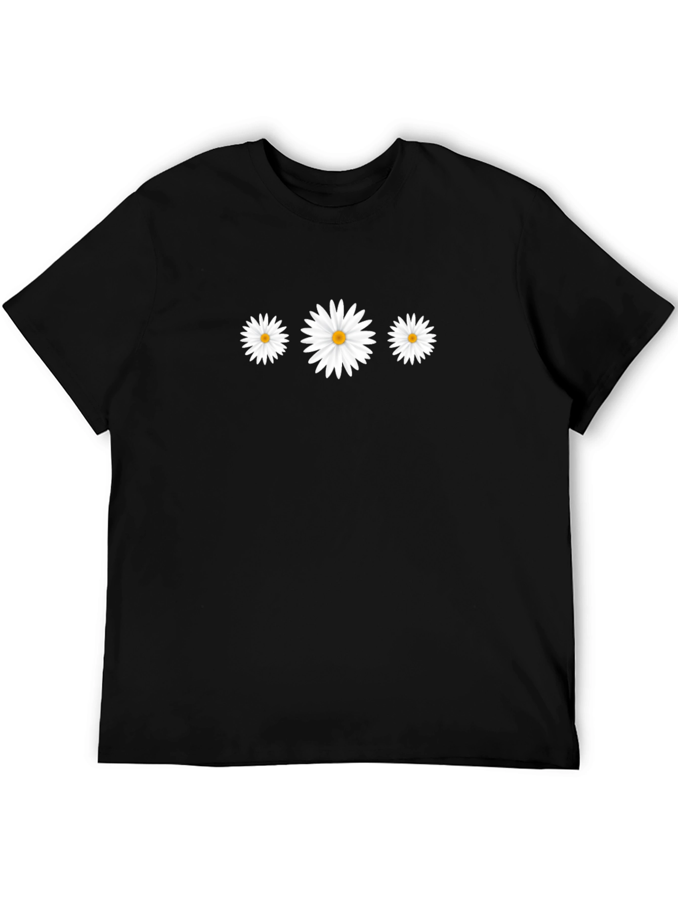 Daisy Trio Black Tee - Casual Comfort
