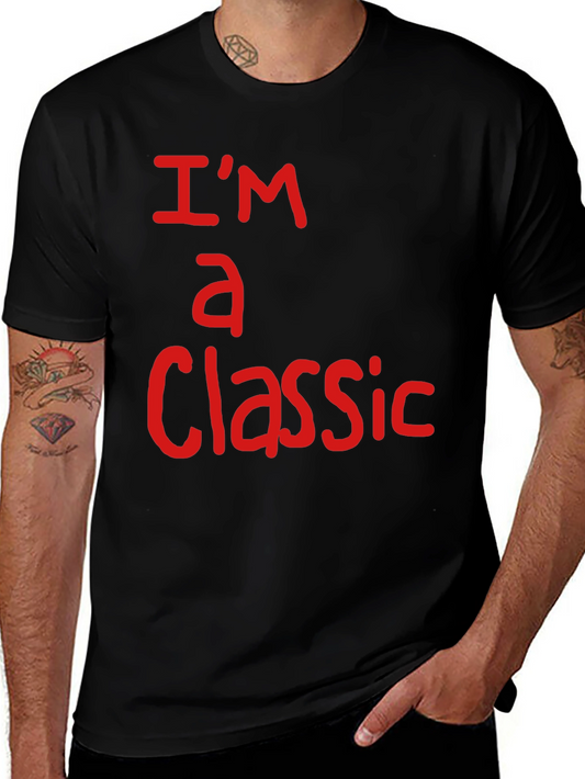 Classic Statement Tee - Im a Classic - Black Cotton Blend